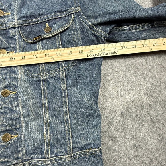 Vintage Lee 101-J Sanforized USA Union Made Denim Trucker Jacket 36 PATD-153438 - Picture 3 of 8